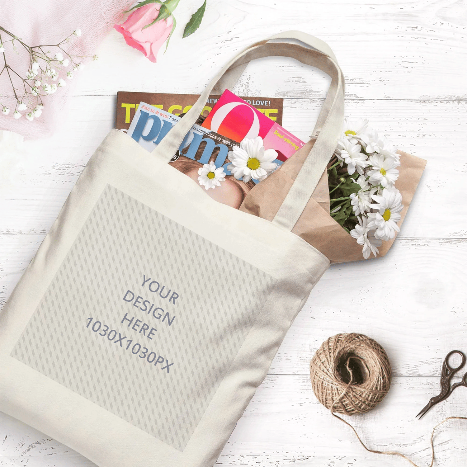 帆布单肩包-白/黑色可选（单面印）